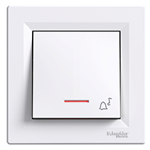 Przycisk "dzwonek" z podświetleniem (zaciski śrubowe),biały EPH1700321