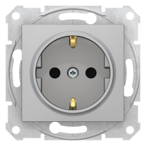 Schneider Electric Sedna Gniazdo pojedyncze Schuko aluminiowe SDN3000160