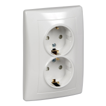 Schneider Electric Sedna - Gniazdo podwójne Schuko biały