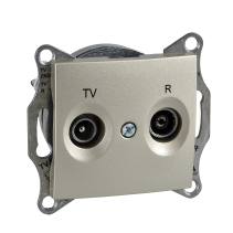 Schneider Electric Sedna Gniazdo R/TV przelotowe (8dB) satynowe SDN3301368