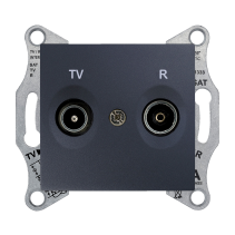 Schneider Electric Sedna Gniazdo R/TV końcowe (1dB) grafitowe SDN3301670