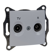Schneider Electric Sedna Gniazdo R/TV przelotowe (4dB) białe SDN3301821