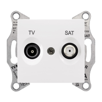 Schneider Electric Sedna Gniazdo TV/SAT przelotowe (8dB) białe SDN3401221