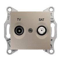 Schneider Electric Sedna Gniazdo TV/SAT końcowe (1dB) satynowe SDN3401668