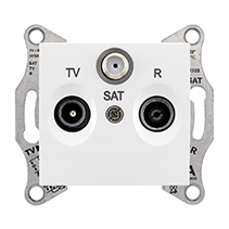 Schneider Electric Sedna Gniazdo R/TV/SAT przelotowe (8dB) białe SDN3501221
