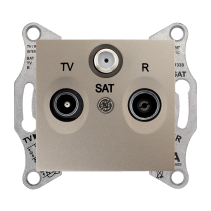 Schneider Electric Sedna Gniazdo R/TV/SAT końcowe (1dB) satynowe SDN3501368