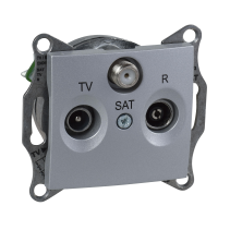  Sedna Gniazdo R/TV/SAT przelotowe (4dB) aluminiowe SDN3501460