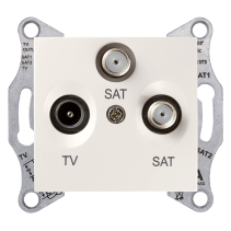 Schneider Electric Sedna Gniazdo TV/SAT/SAT końcowe (1dB) kremowe SDN3502123