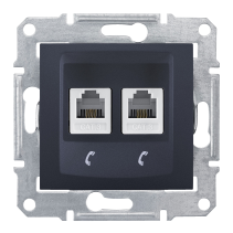 Schneider Electric Sedna Gniazdo telefoniczne 2x RJ11 grafitowe SDN4201170
