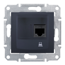 Sedna Gniazdo komputerowe RJ45 kat.5e STP grafitowe SDN4500170