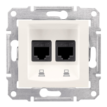 Sedna Gniazdo komputerowe 2x RJ45 kat.6 UTP kremowe SDN4800123