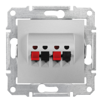Schneider Electric Sedna Gniazdo podwójne głośnikowe aluminiowe SDN5400160