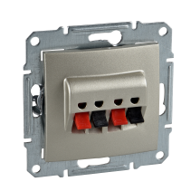 Schneider Electric Sedna Gniazdo głośnikowe podwójne satynowe SDN5400168