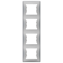 Schneider Electric Sedna Ramka poczwórna pionowa aluminiowa SDN5802060
